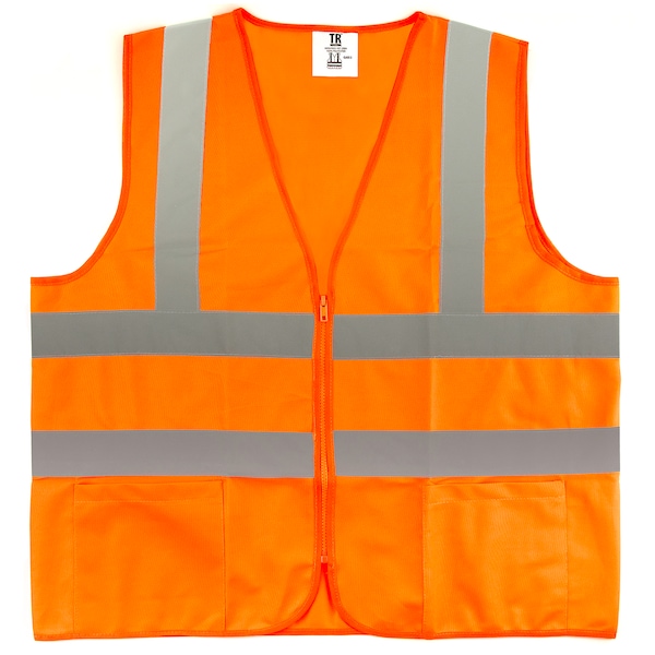 Tr Industrial Orange High Visibility Reflective Class 2 Safety Vest, XXXL, 5-pk TR88054-5PK - main